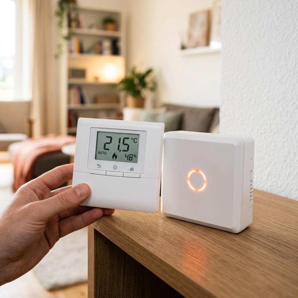 HomeMatic IP Wandthermostat in der Nähe einer CCU3-Zentrale beim Anlernen