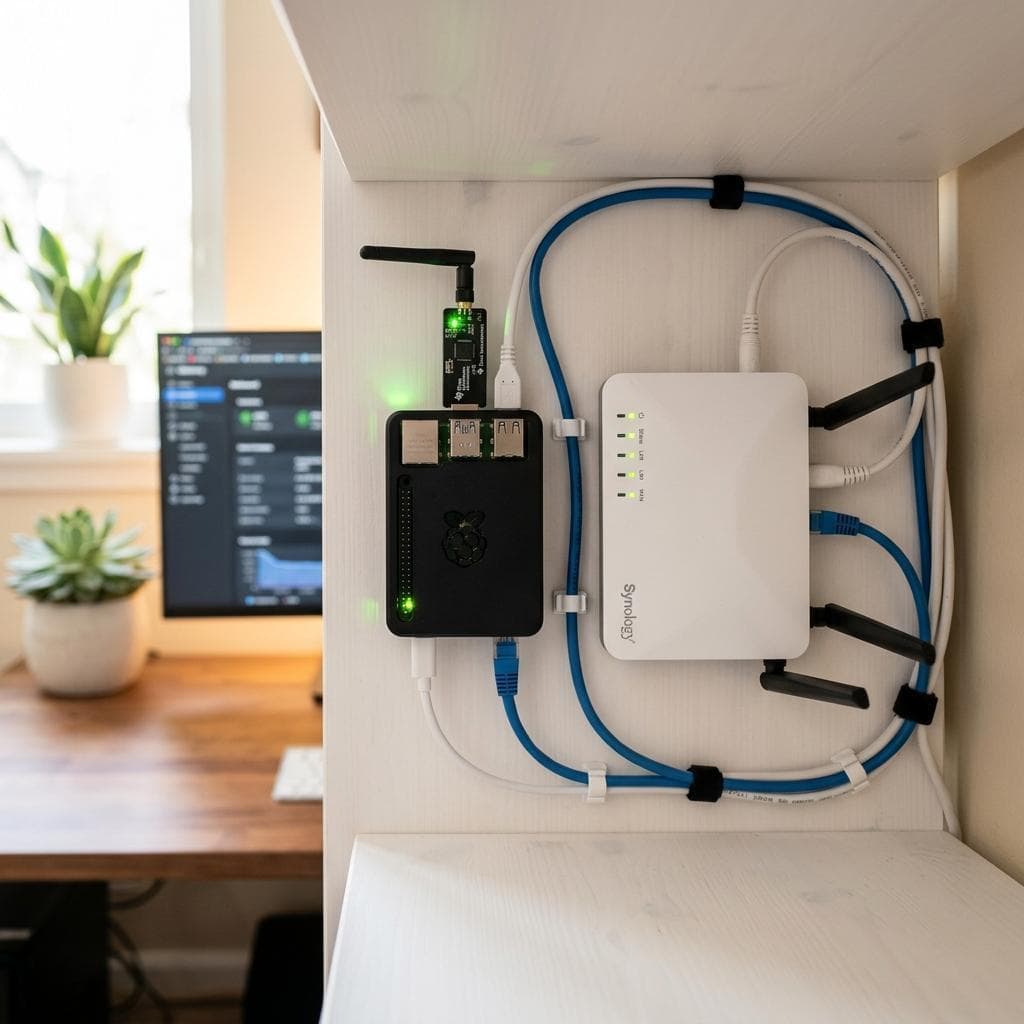 Zigbee2MQTT Webinterface mit Gerätekarte und Netzwerktopologie